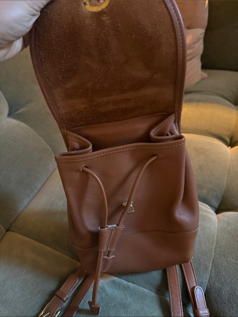 Coach Brown Leather Backpack Purse - Women's Everyday Bag - Picture 3 of 7